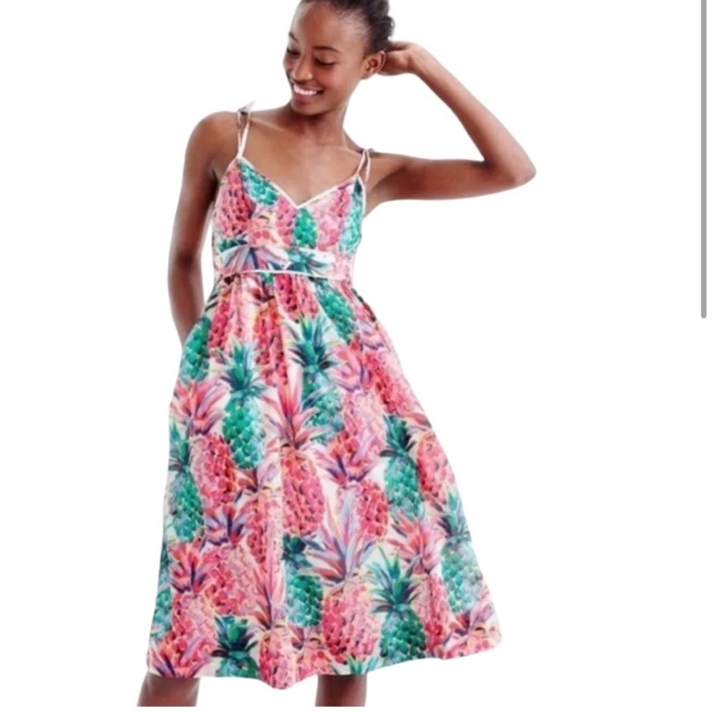 Jcrew colorful pineapple dress